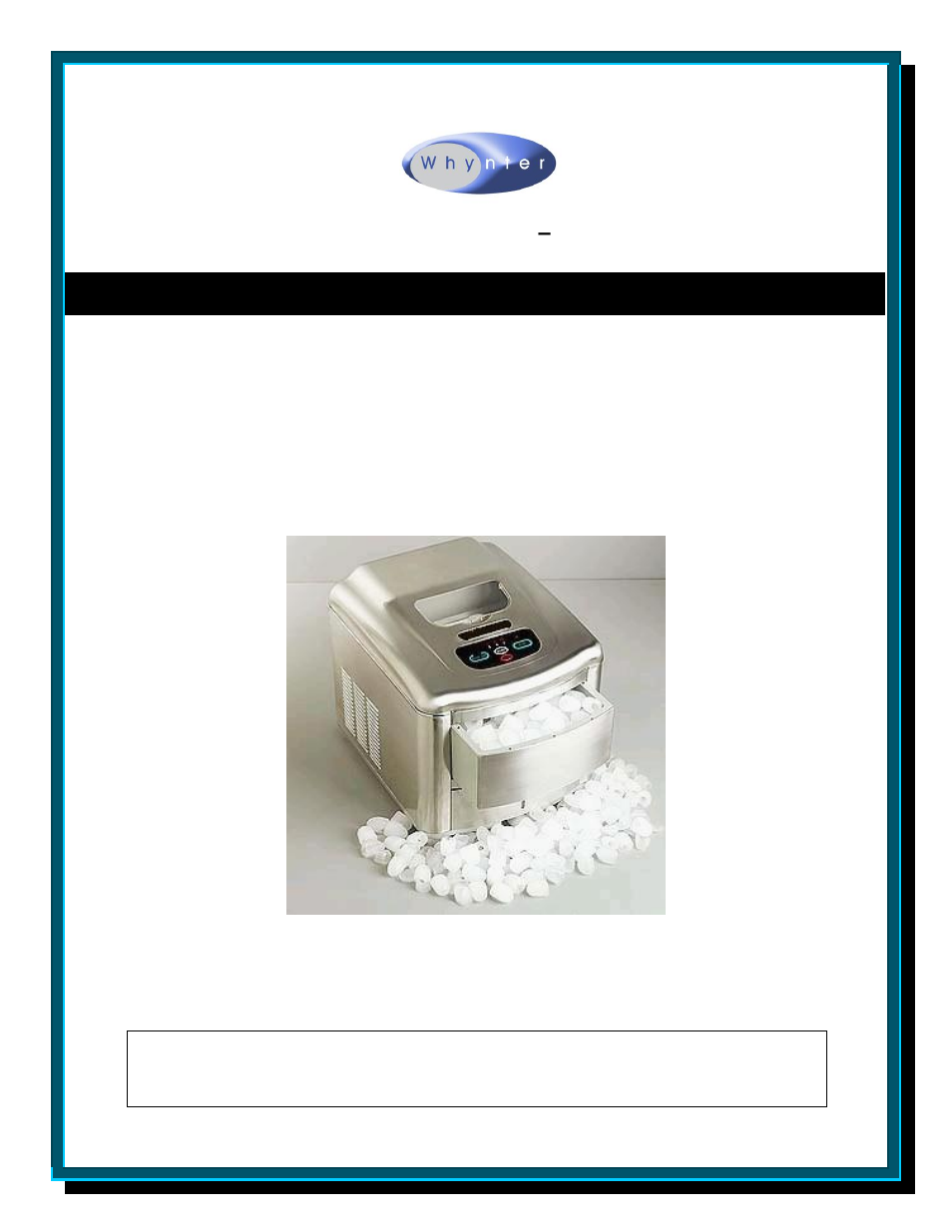 Whynter SNO Portable Ice Maker Stainless Steel Series T-2C/A User Manual | 13 pages