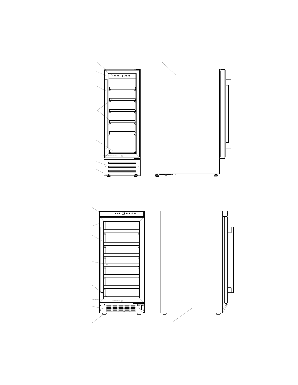 Parts & features, Model bwr-18sd 18 bottle wine refrigerator, Model bwr-33sd 33 bottle wine refrigerator | Whynter RED WHITE SPARKLING BWR-33SD User Manual | Page 5 / 15