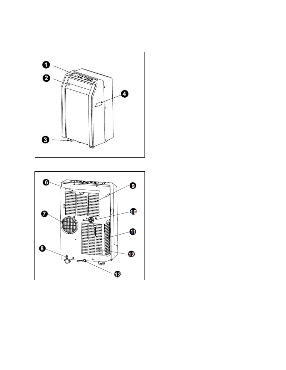 Identification of parts front, Rear 6 | Whynter ECO-FRIENDLY ARC-10WB User Manual | Page 7 / 22
