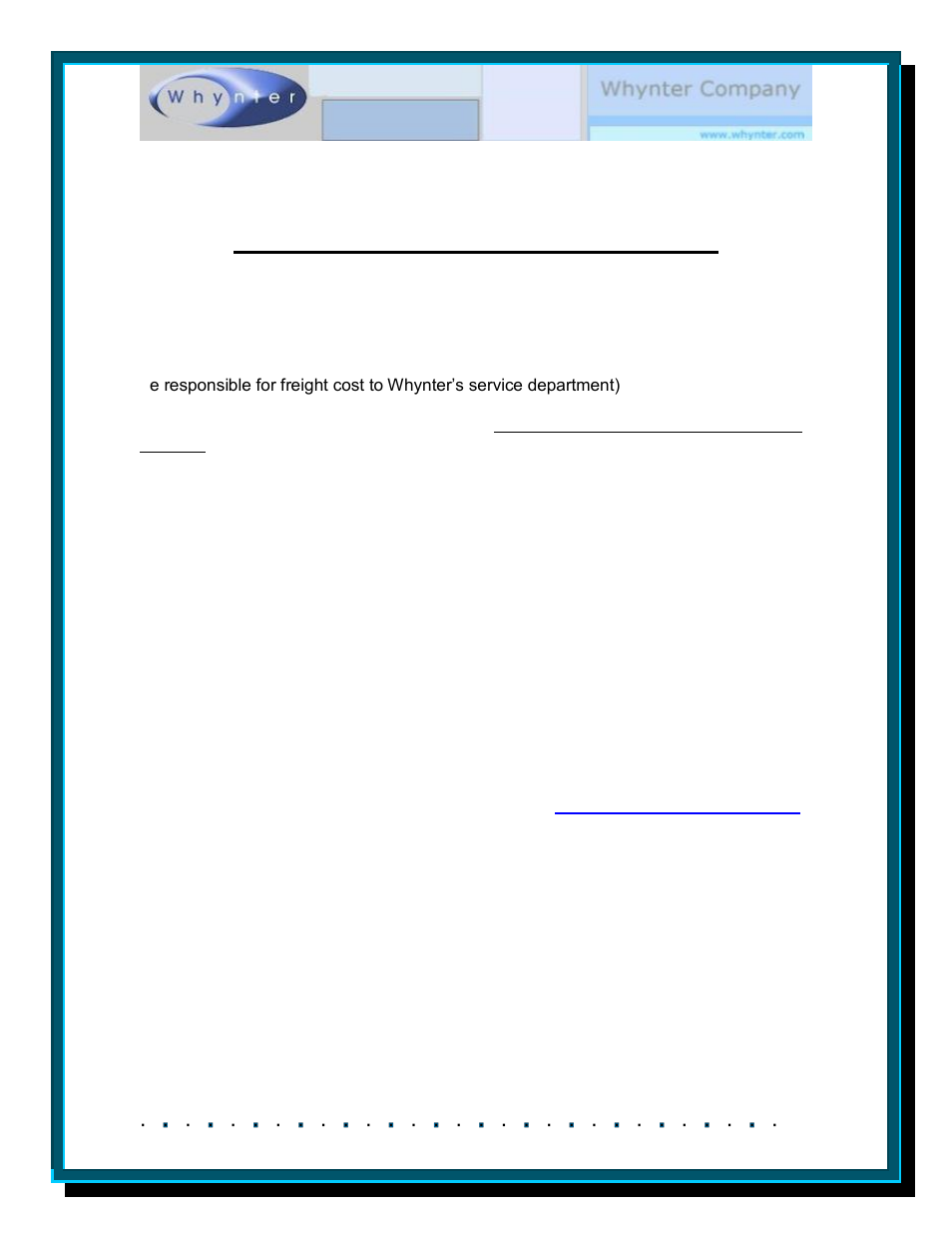 One year limited warranty | Whynter SNO T-2C/T-2CA User Manual | Page 12 / 12