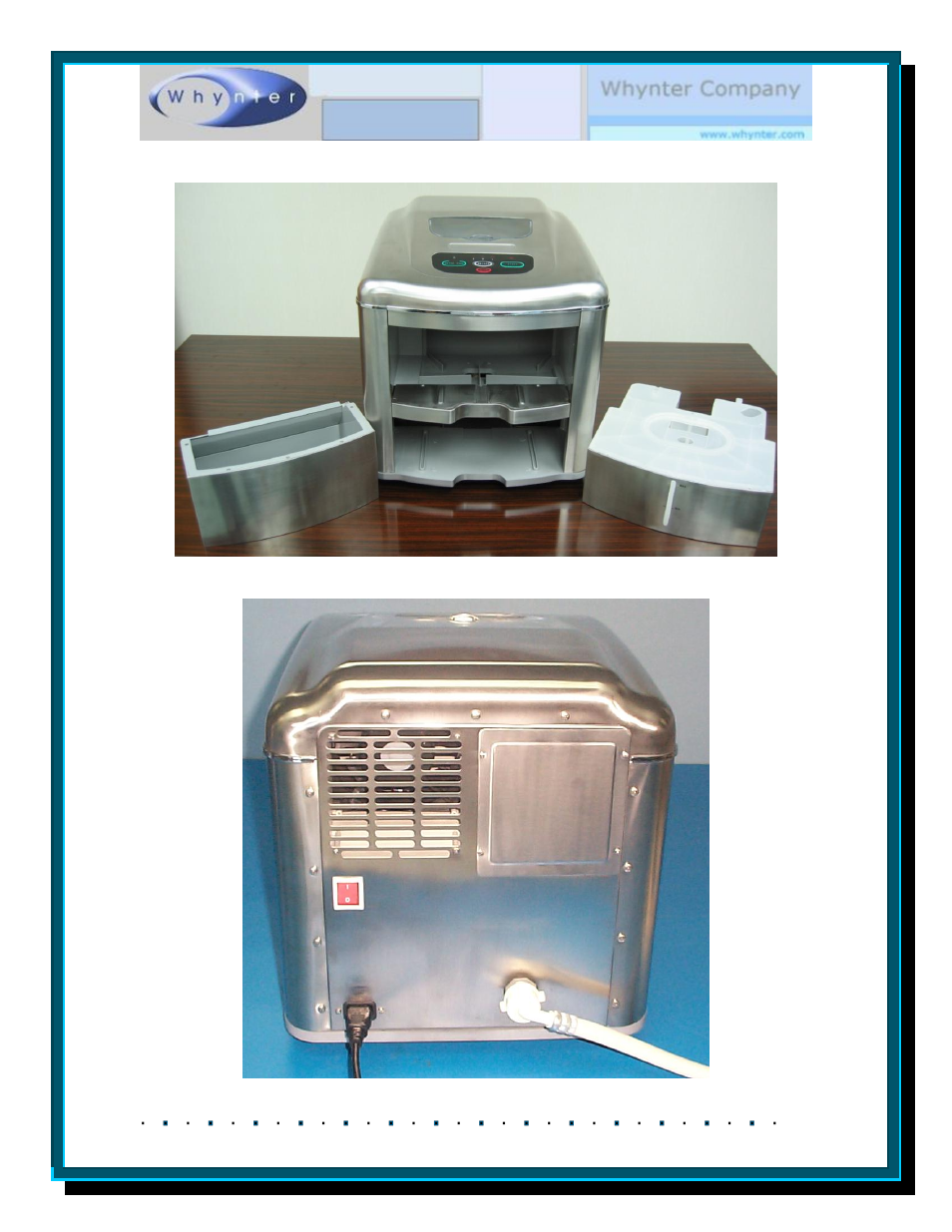 Whynter SNO T-2C/T-2CA User Manual | Page 3 / 12