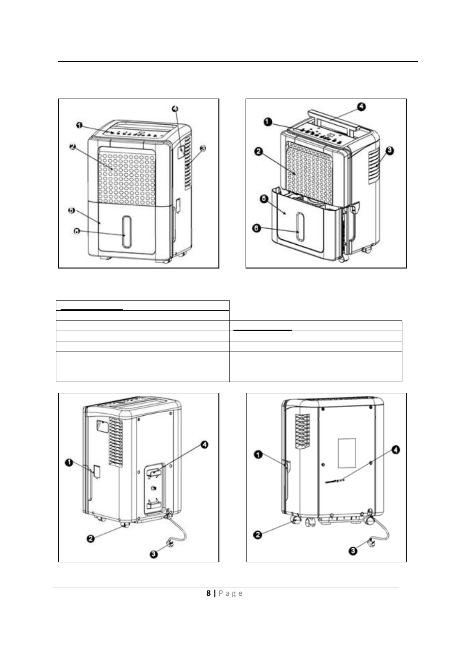 Identification of parts | Whynter RPD-651W User Manual | Page 8 / 15