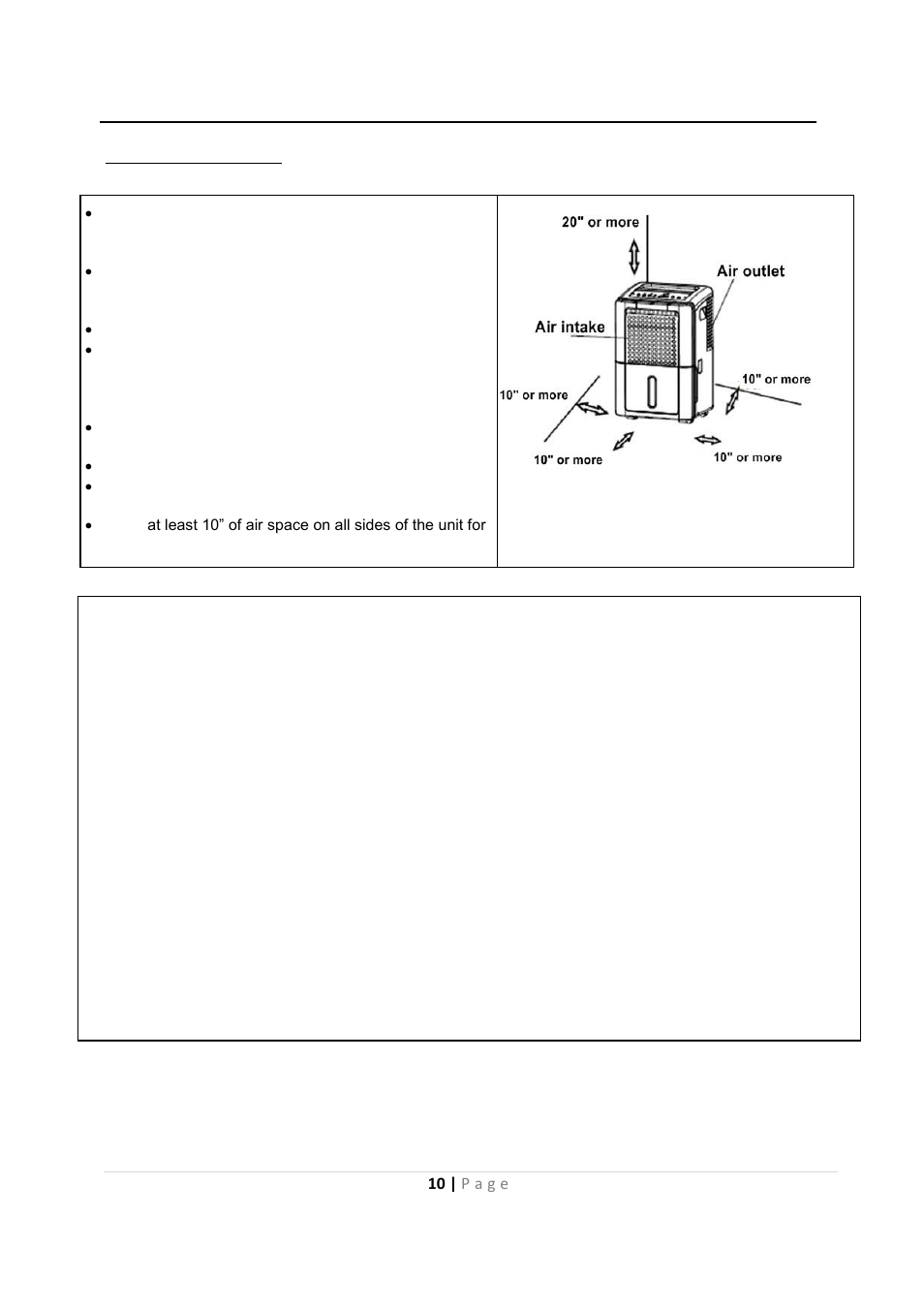 Operating your dehumidifer, Positioning the unit | Whynter RESIDENTIAL PORTABLE DEHUMIDIER RPD-651W User Manual | Page 10 / 15
