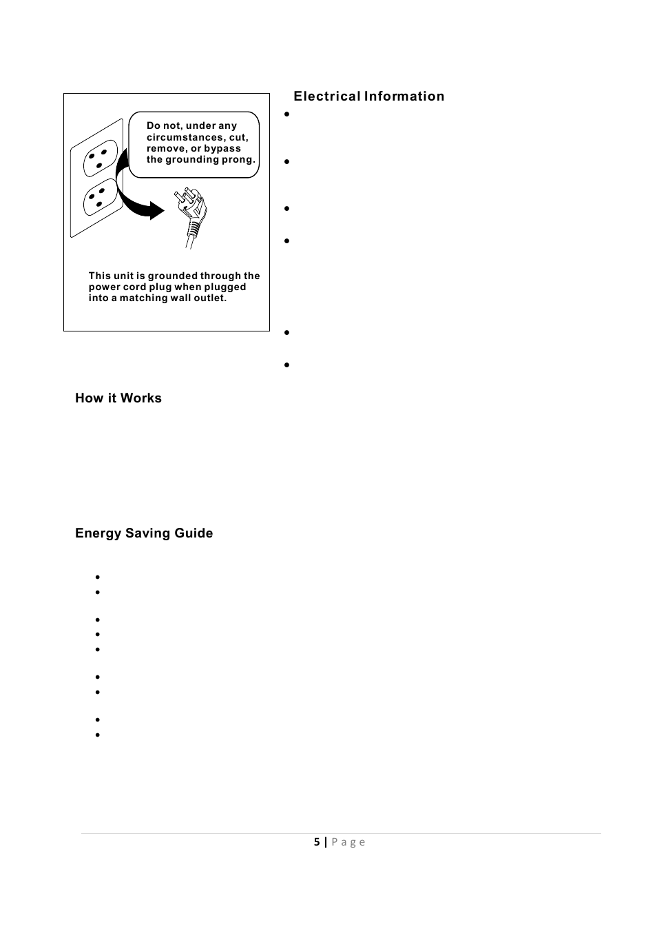 Whynter RESIDENTIAL PORTABLE DEHUMIDIER RPD-651W User Manual | Page 5 / 15