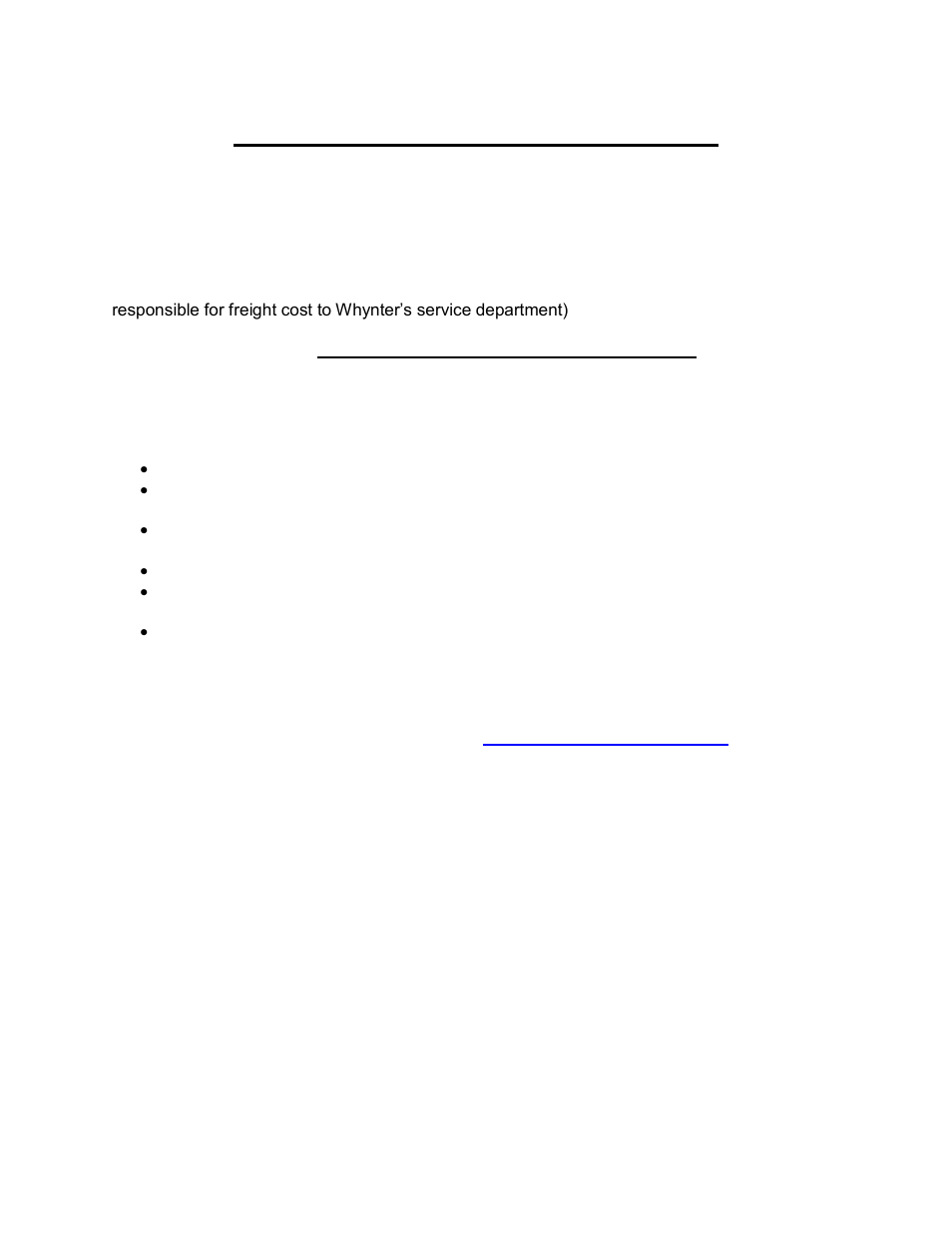 One year limited warranty | Whynter MF-1800 User Manual | Page 6 / 6