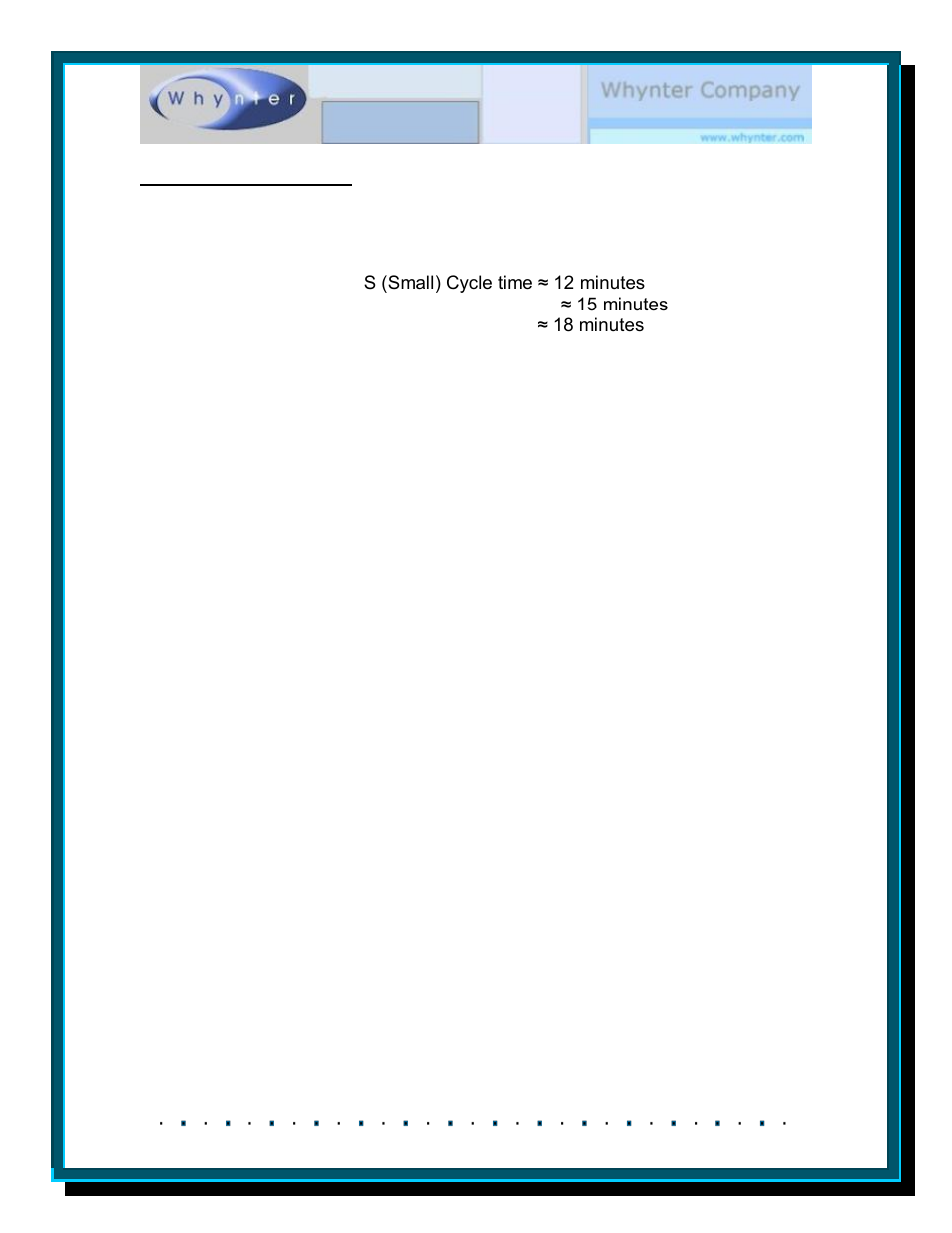 Whynter T-1A User Manual | Page 11 / 12