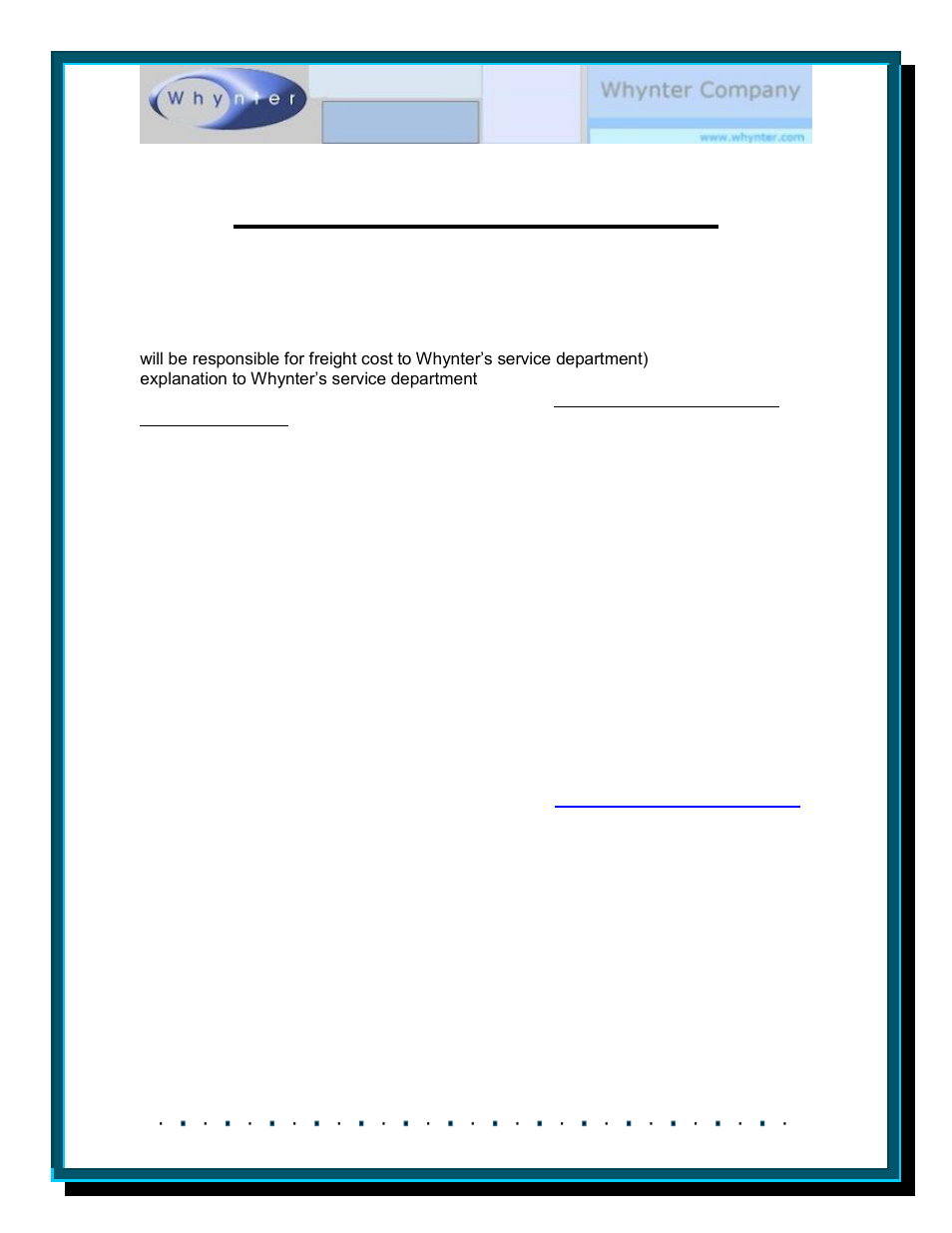 One year limited warranty | Whynter T-1A User Manual | Page 12 / 12