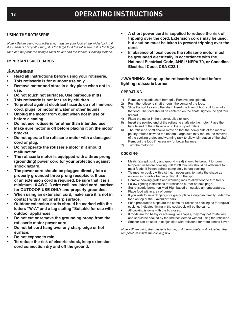 Operating instructions | weber D6 User Manual | Page 18 / 28