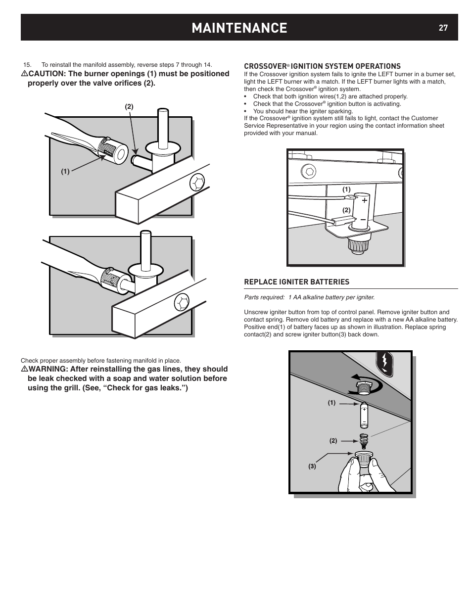 Maintenance | weber D6 User Manual | Page 27 / 28