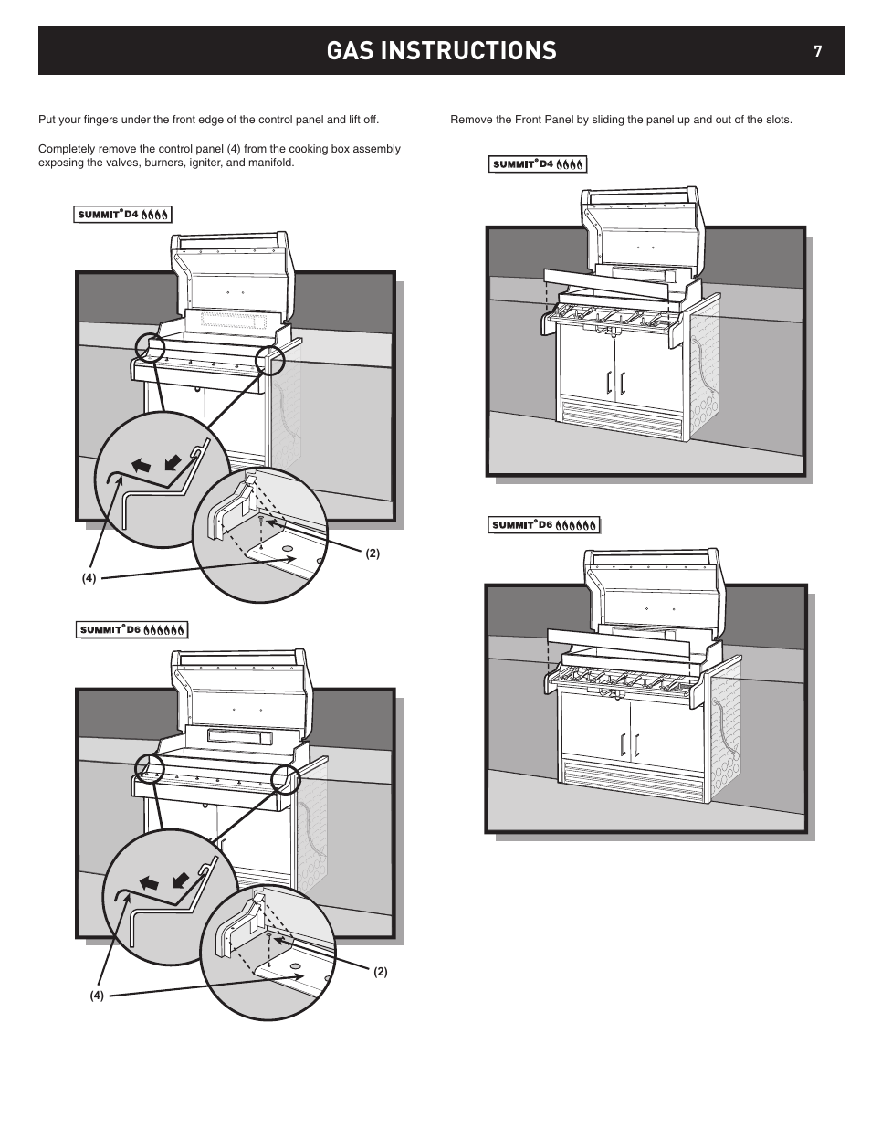 Gas instructions | weber D6 User Manual | Page 7 / 28