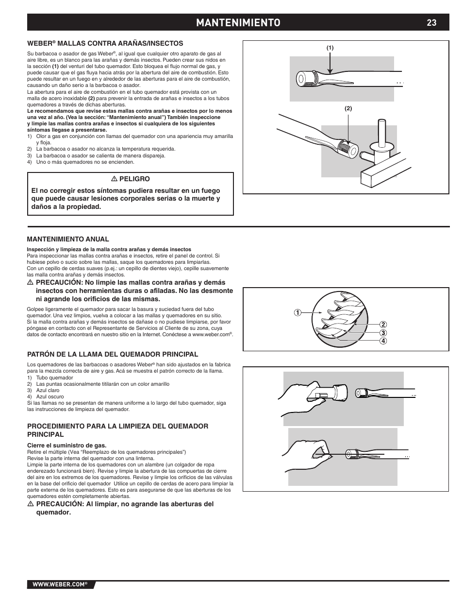 Mantenimiento | weber 89527 User Manual | Page 23 / 40