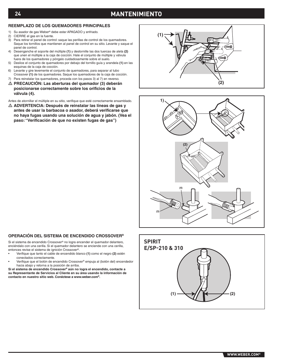 Mantenimiento | weber 89527 User Manual | Page 24 / 40