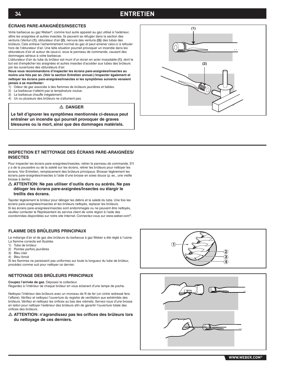 Entretien | weber 89527 User Manual | Page 34 / 40
