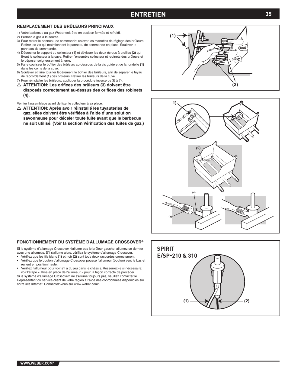 Entretien | weber 89527 User Manual | Page 35 / 40