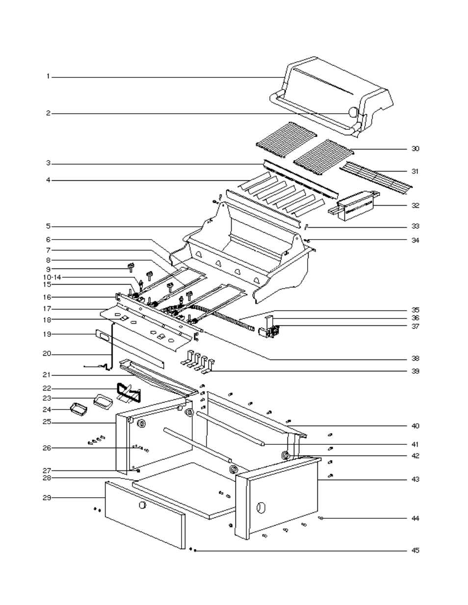 Exploded views for summit 475 ng | weber Gas Burner User Manual | Page 22 / 32