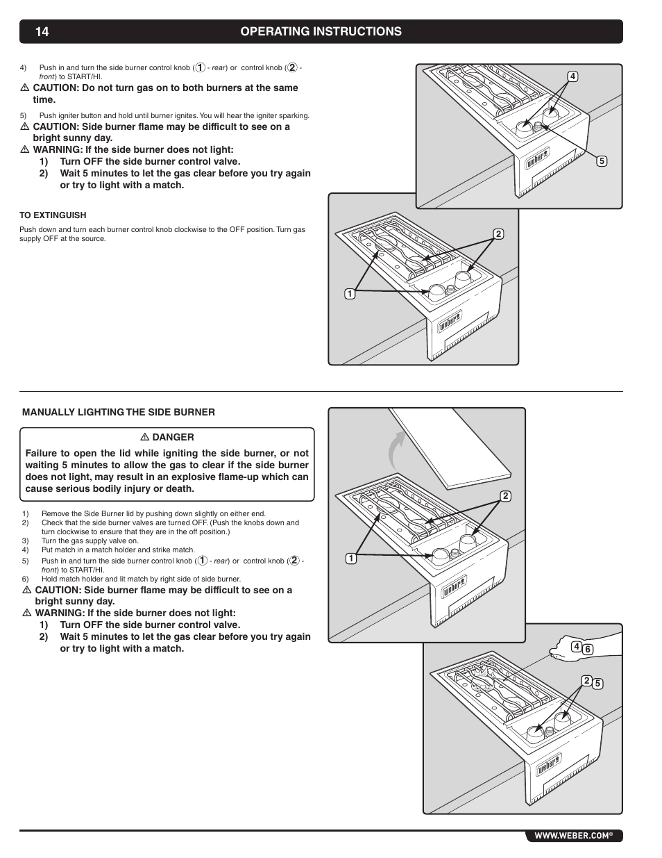 Operating instructions | weber 56070 User Manual | Page 14 / 44