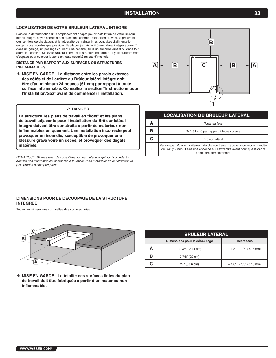 Installation | weber 56070 User Manual | Page 33 / 44