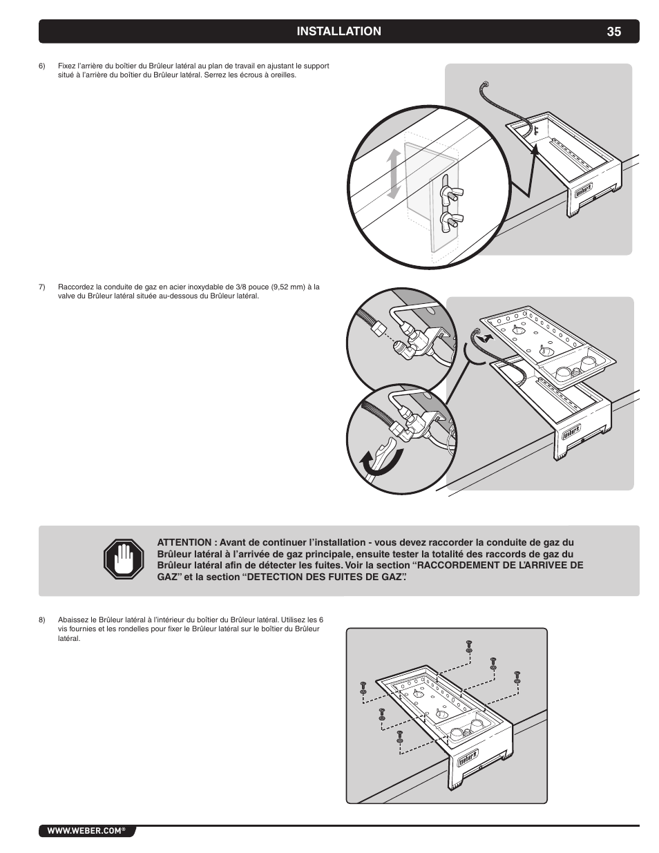 Installation | weber 56070 User Manual | Page 35 / 44