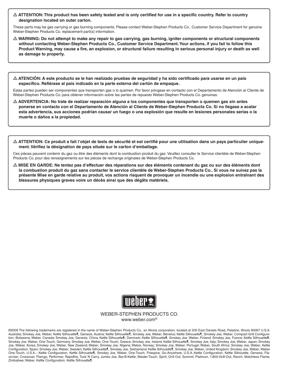 weber 56070 User Manual | Page 44 / 44