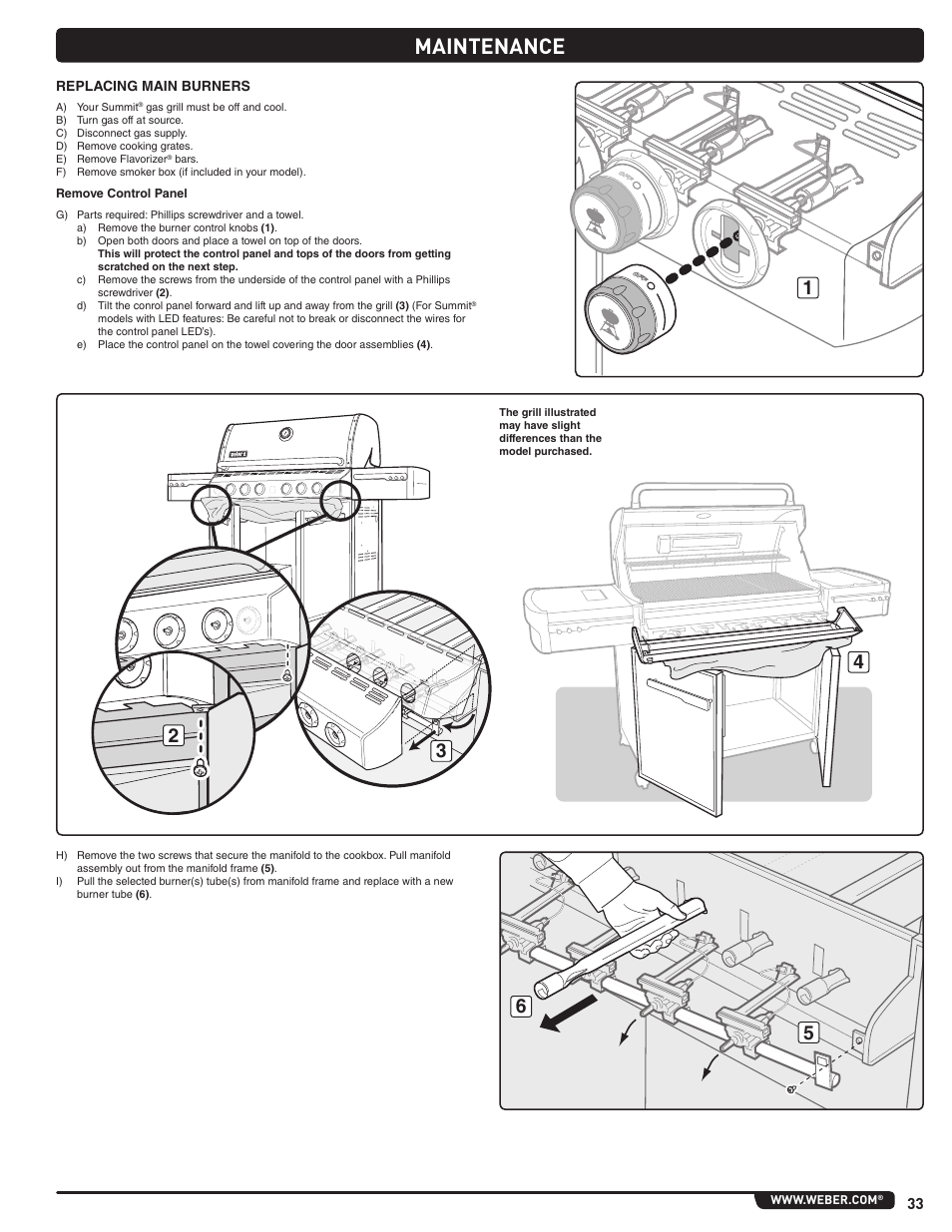 Maintenance | weber Summit 56206 User Manual | Page 33 / 108