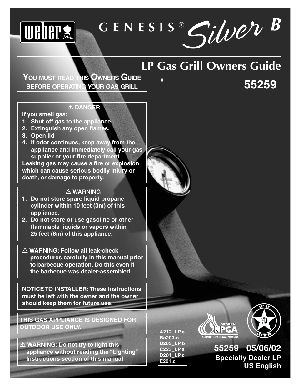 weber Genesis Silver B 55259 User Manual | 29 pages