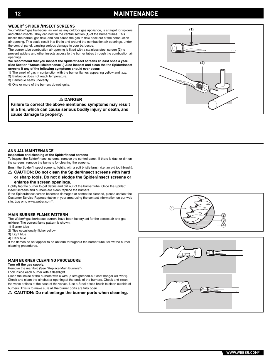 Maintenance | weber SP - 210 User Manual | Page 12 / 40