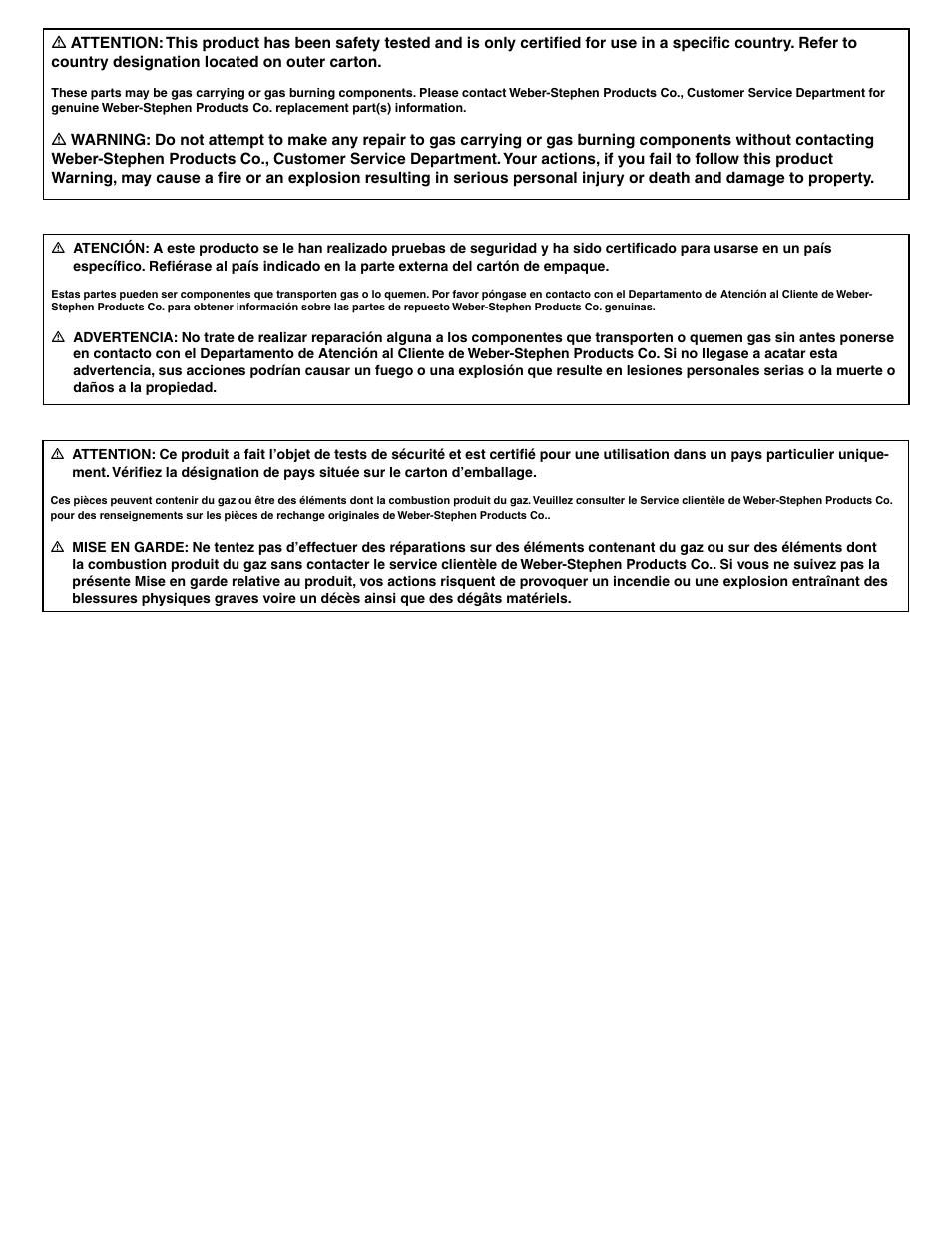 weber SP - 210 User Manual | Page 36 / 40
