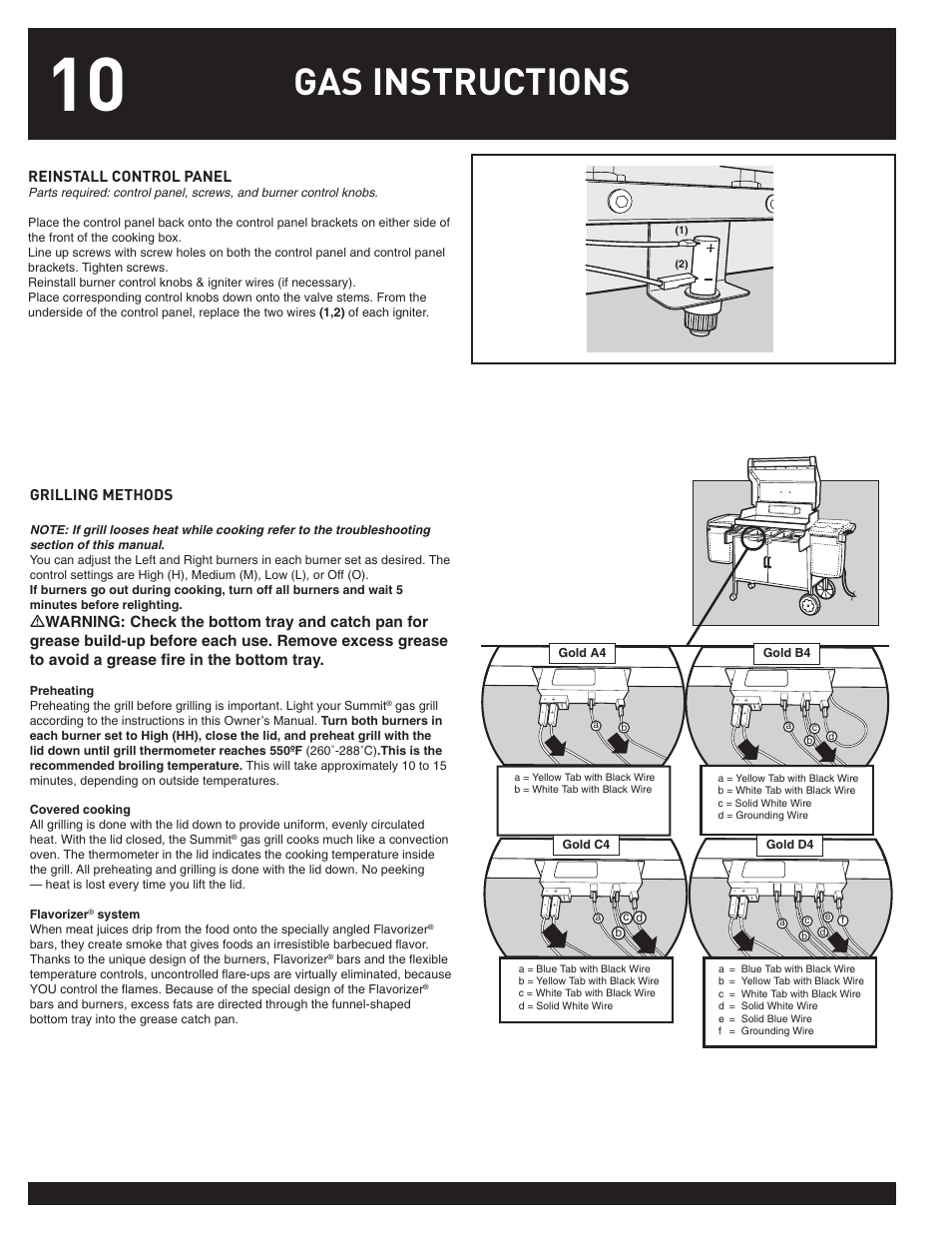 Gas instructions | weber 38044 User Manual | Page 10 / 32