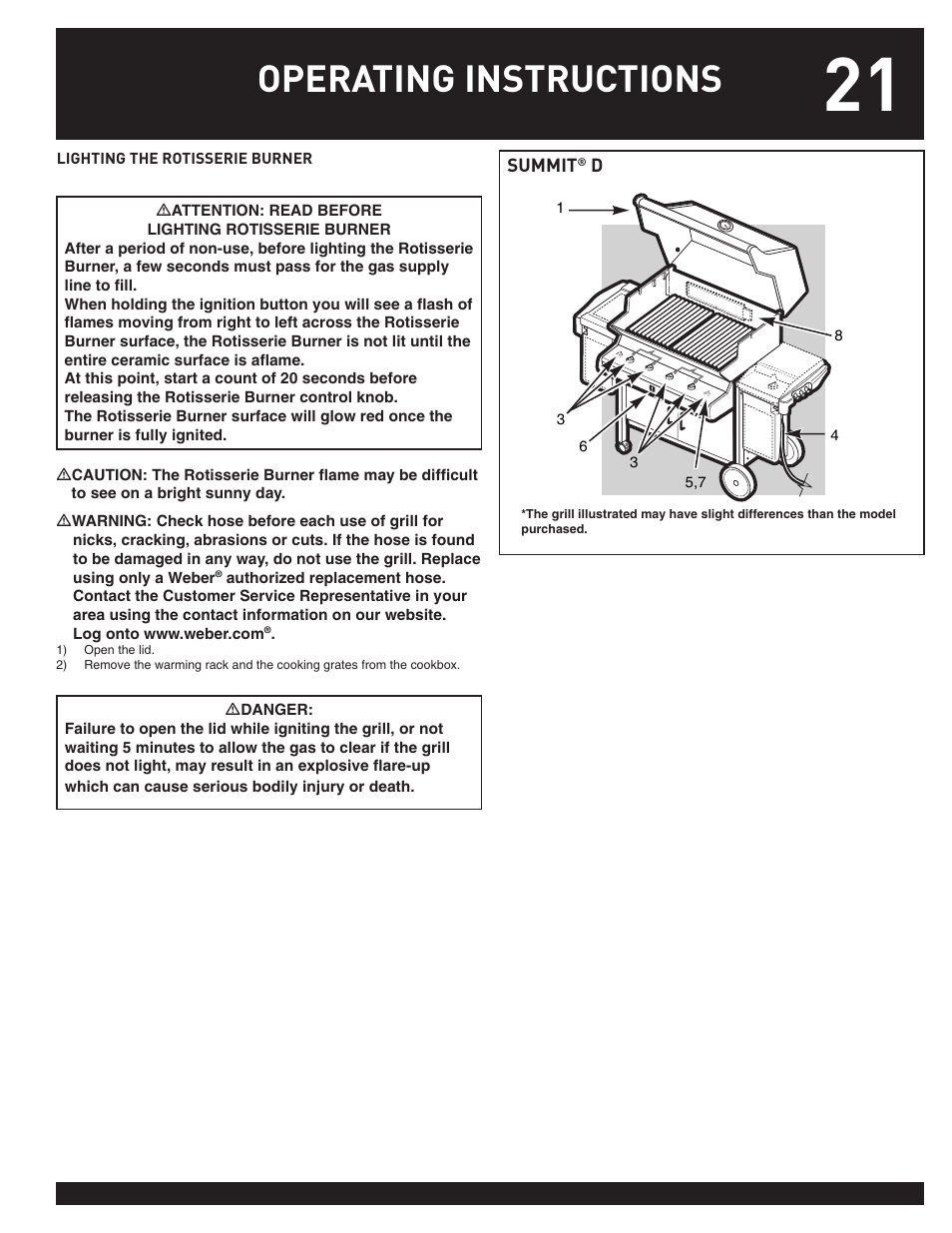 Operating instructions | weber 38044 User Manual | Page 21 / 32