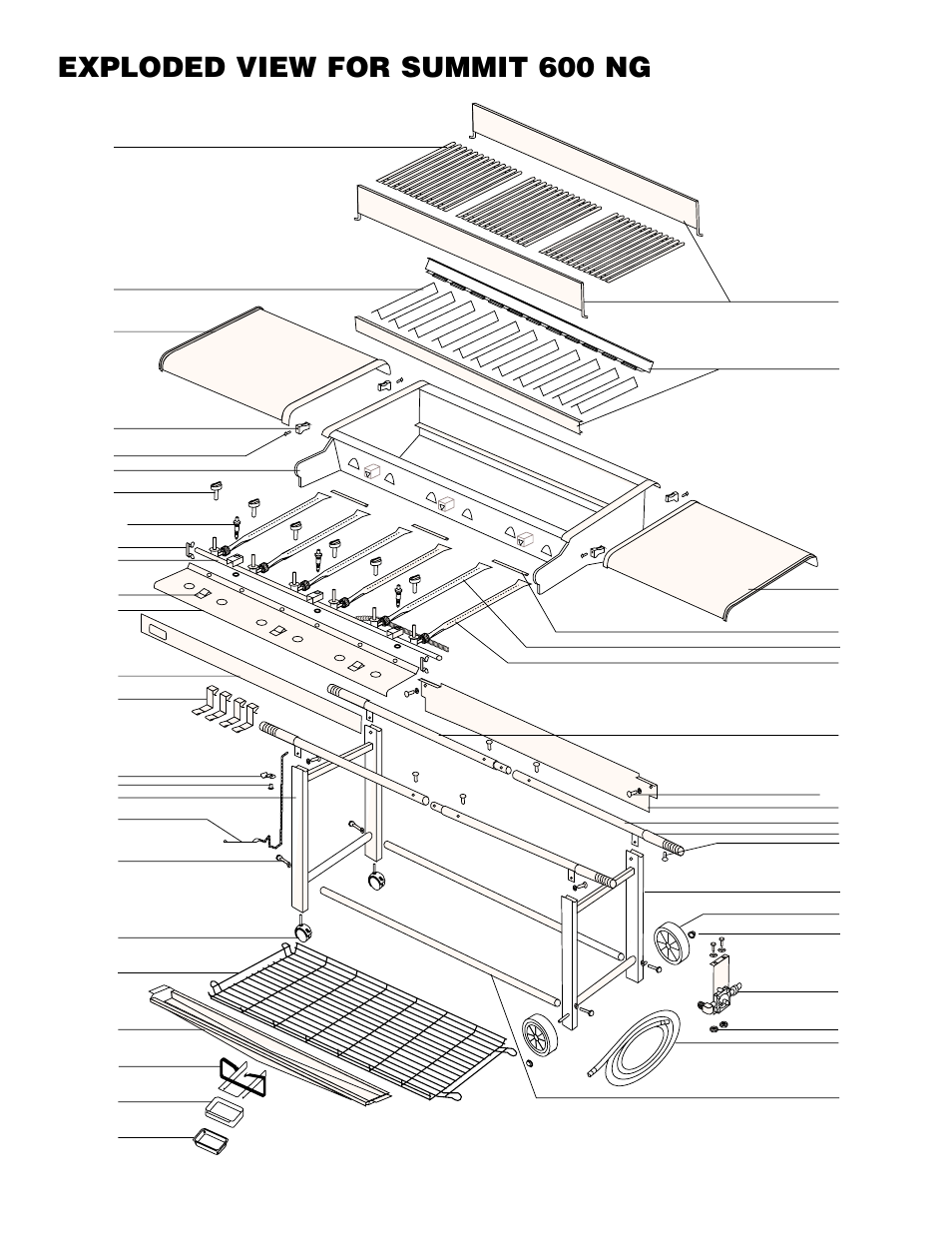 Exploded view for summit 600 ng | weber 600 User Manual | Page 16 / 20