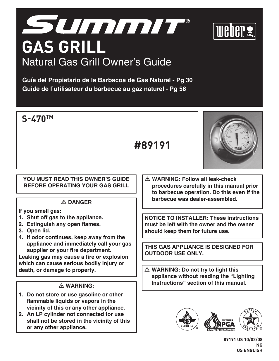 weber S-470TM User Manual | 84 pages