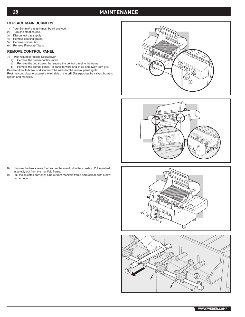 Maintenance | weber S-470TM User Manual | Page 28 / 84