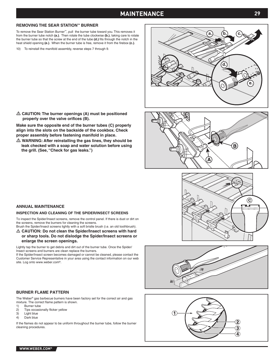 Maintenance | weber S-470TM User Manual | Page 29 / 84