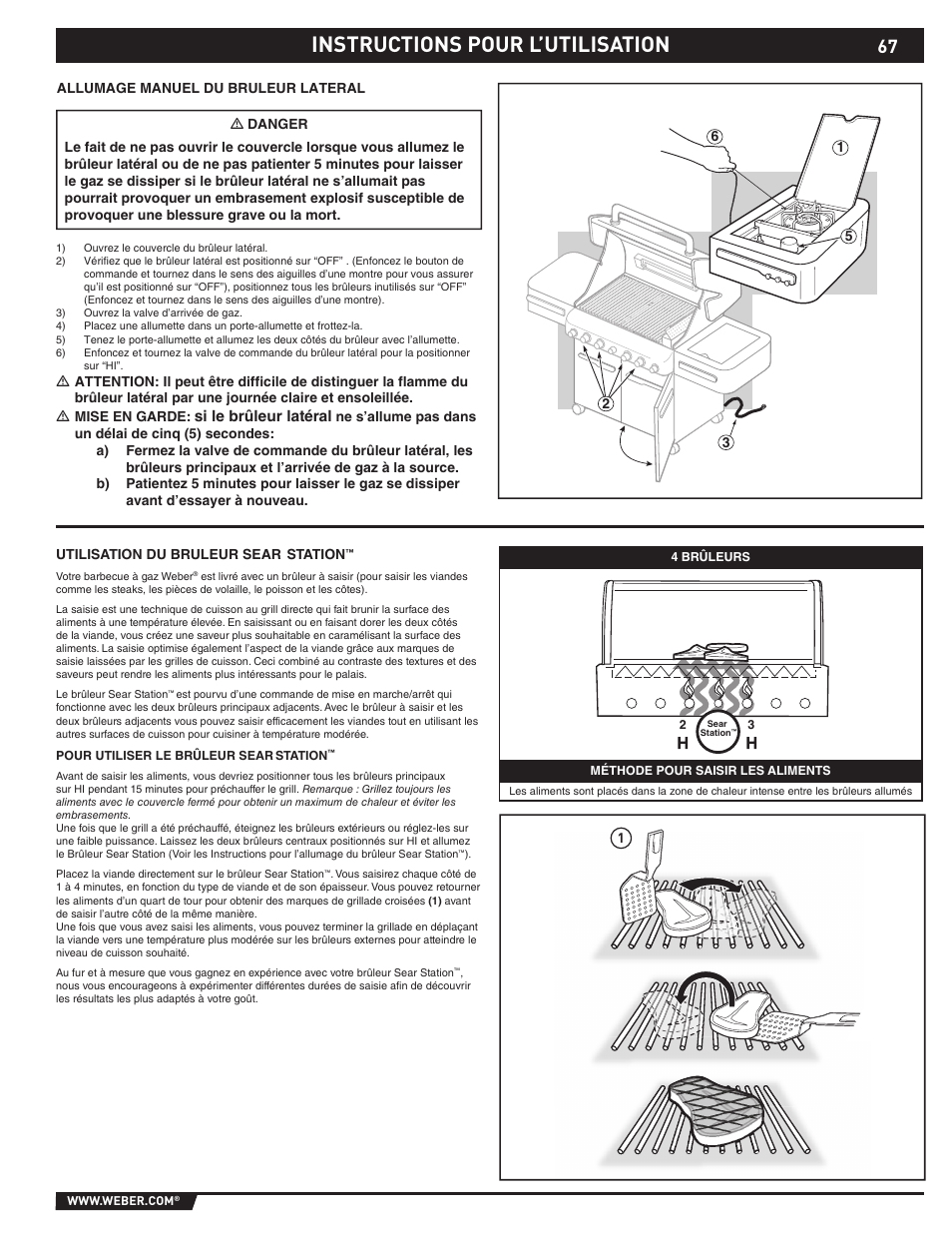 Instructions pour l’utilisation | weber S-470TM User Manual | Page 67 / 84