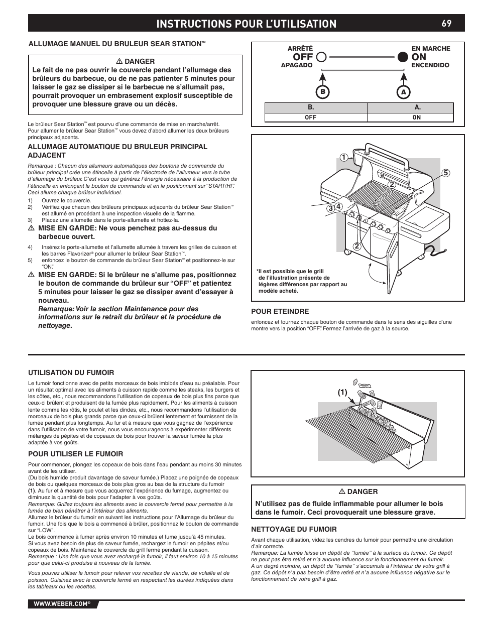 Instructions pour l’utilisation | weber S-470TM User Manual | Page 69 / 84