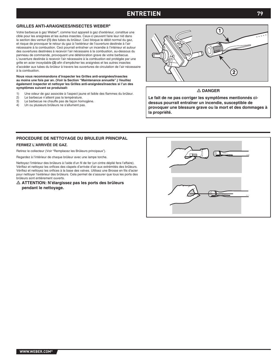 Entretien | weber S-470TM User Manual | Page 79 / 84
