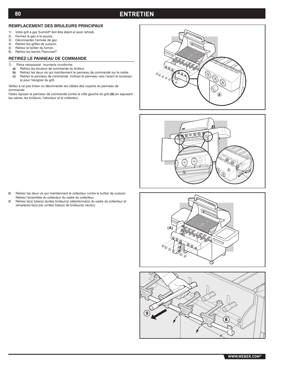 Entretien | weber S-470TM User Manual | Page 80 / 84