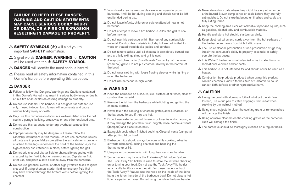weber 62620 User Manual | Page 2 / 48