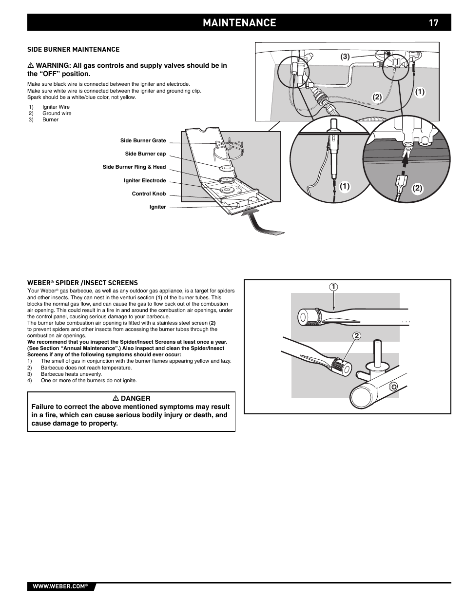Maintenance | weber GENESIS E/S-310/320 User Manual | Page 17 / 20