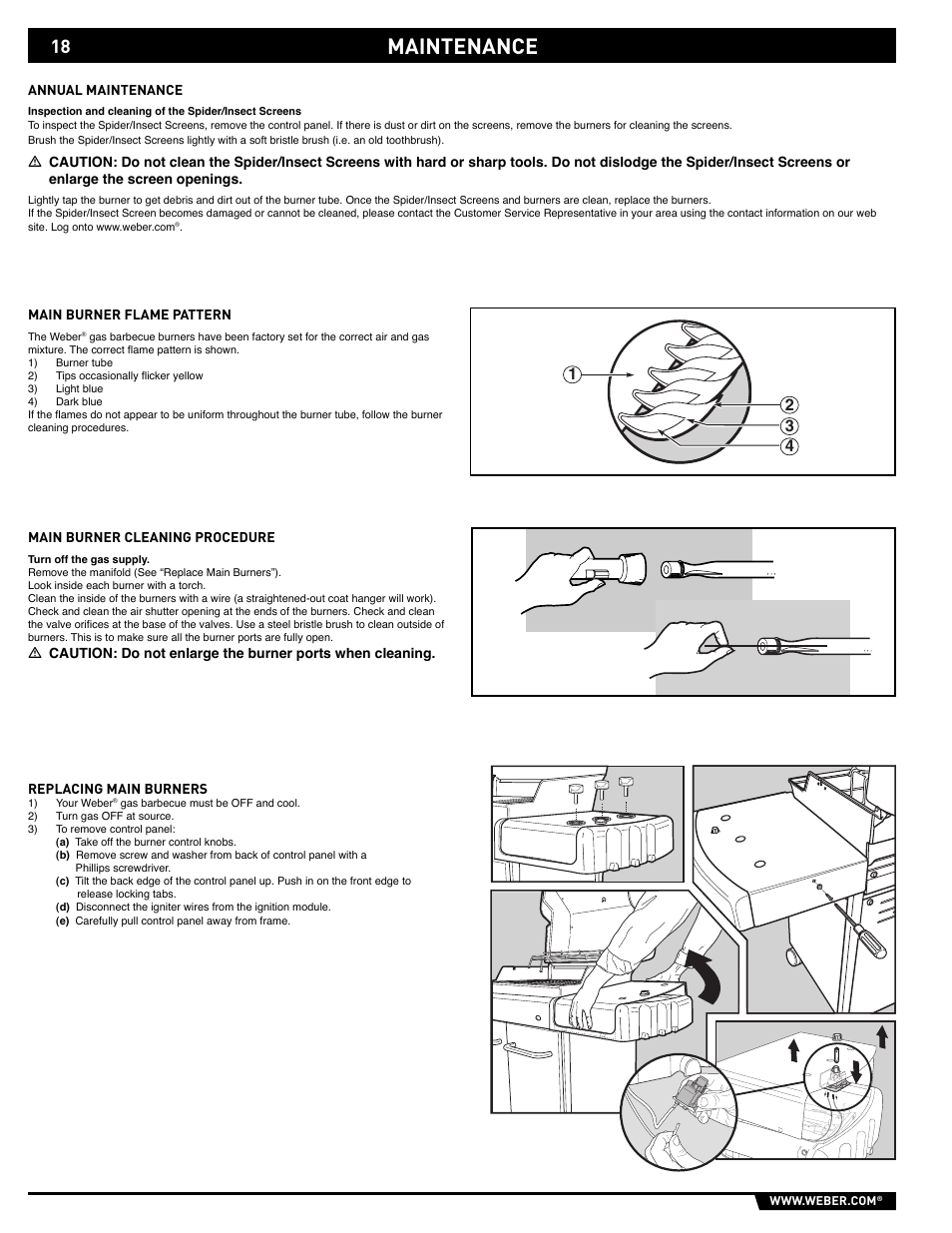 Maintenance | weber GENESIS E/S-310/320 User Manual | Page 18 / 20