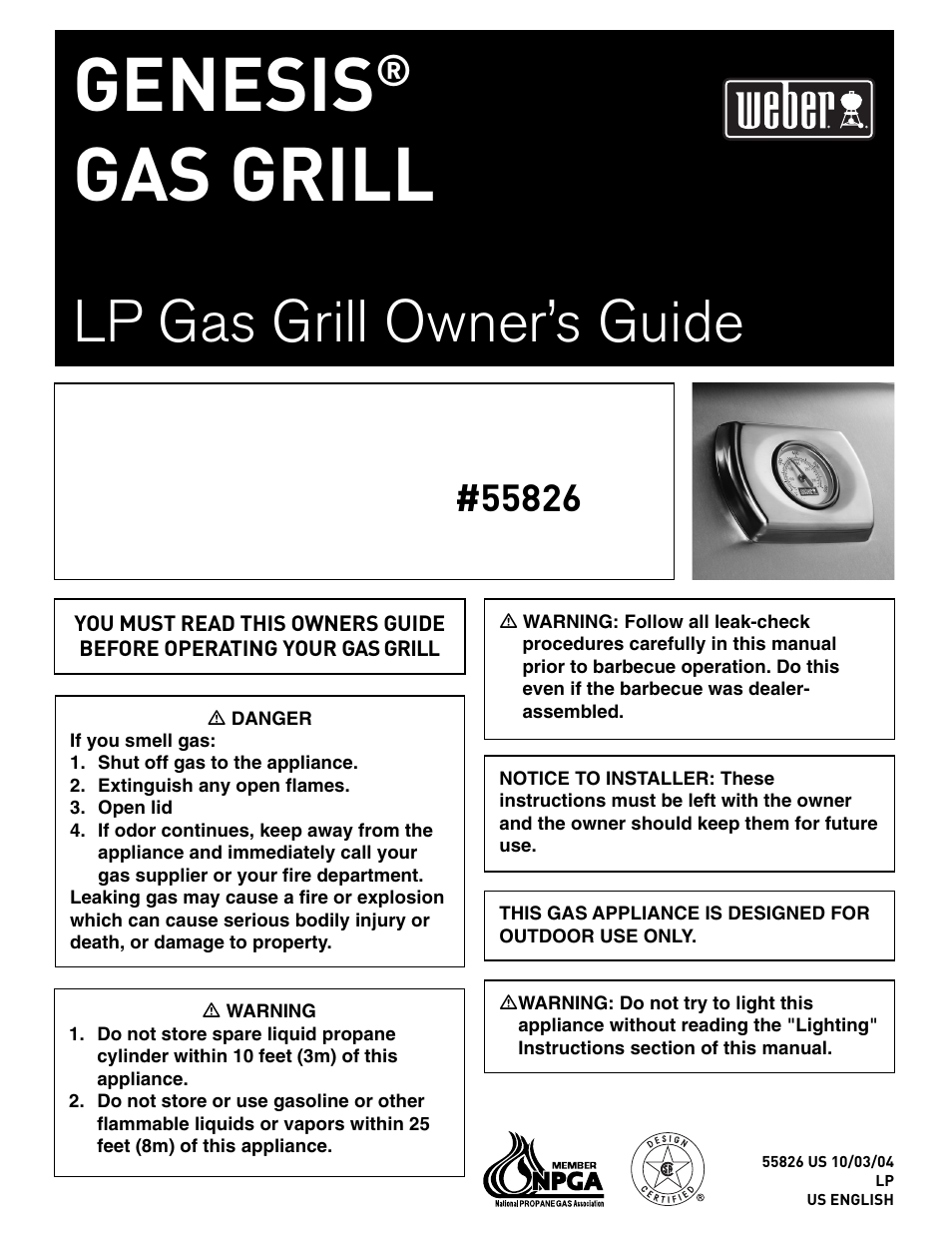 weber 55826 User Manual | 20 pages