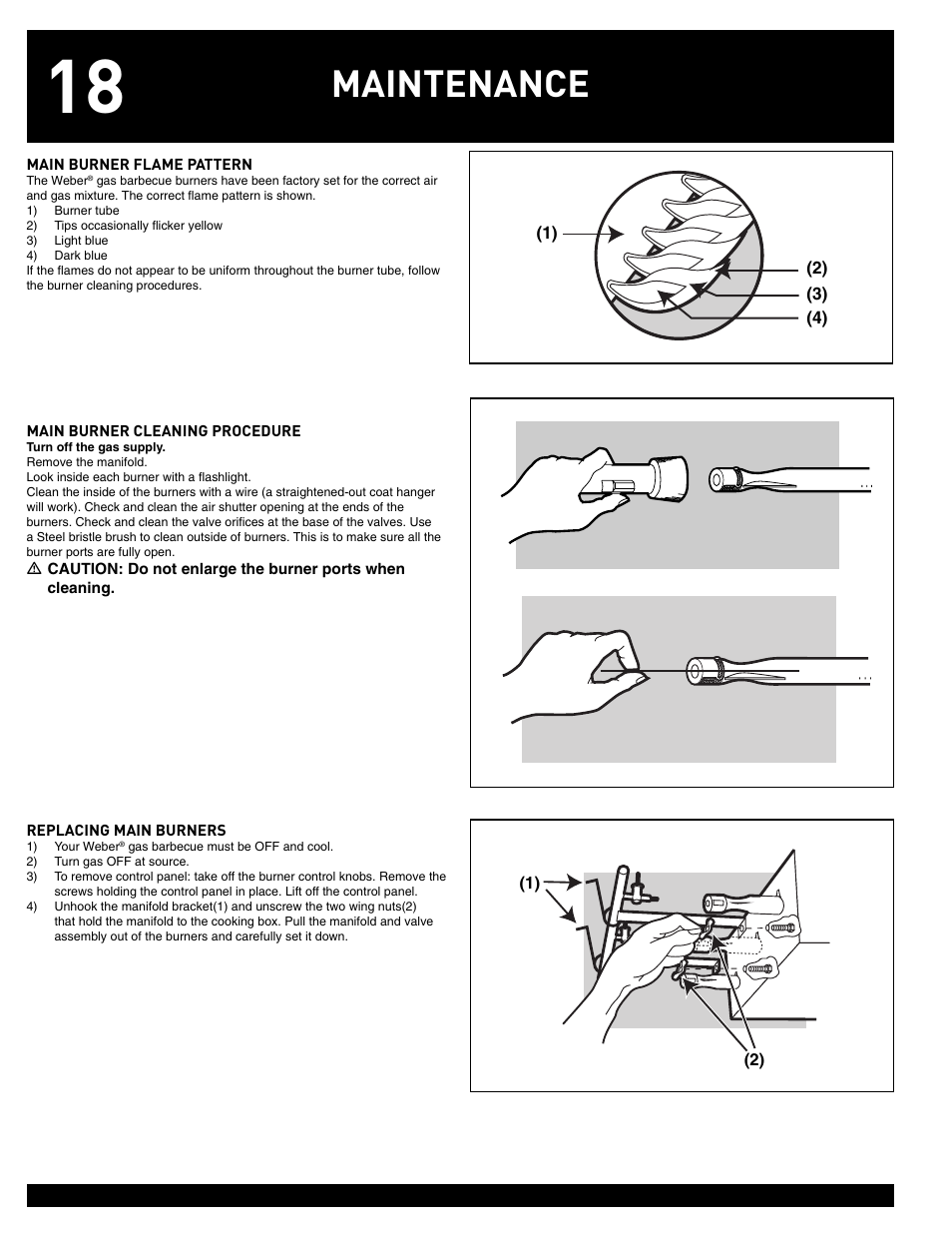 Maintenance | weber 55826 User Manual | Page 18 / 20