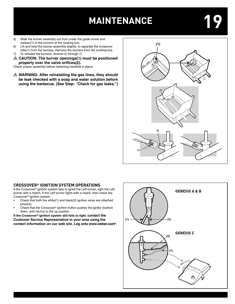 Maintenance | weber 55826 User Manual | Page 19 / 20