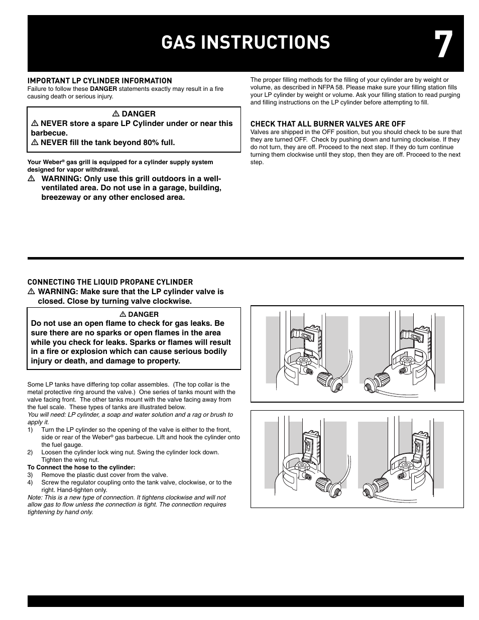 Gas instructions | weber 55826 User Manual | Page 7 / 20
