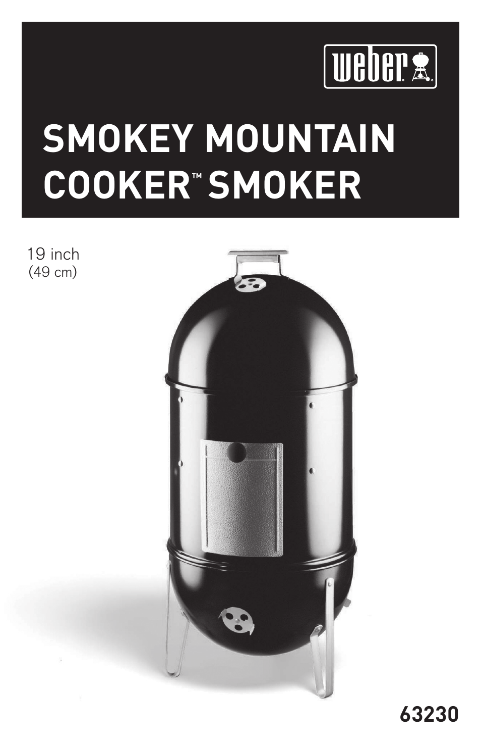 weber SMOKEY MOUNTAIN COOKER 63230 User Manual | 28 pages