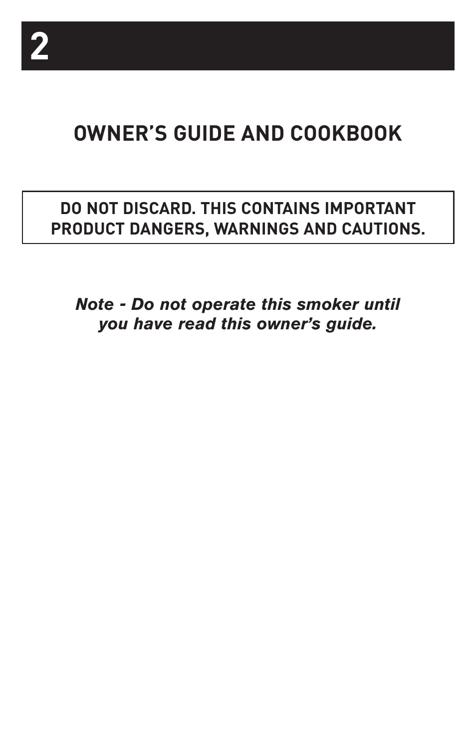 weber SMOKEY MOUNTAIN COOKER 63230 User Manual | Page 2 / 28