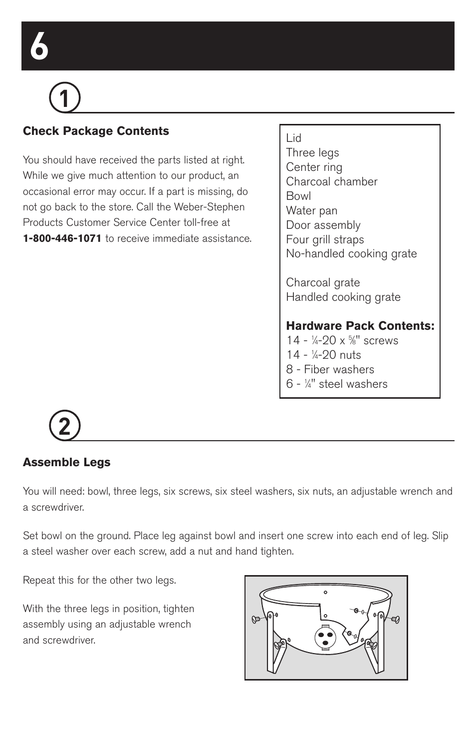 weber SMOKEY MOUNTAIN COOKER 63230 User Manual | Page 6 / 28