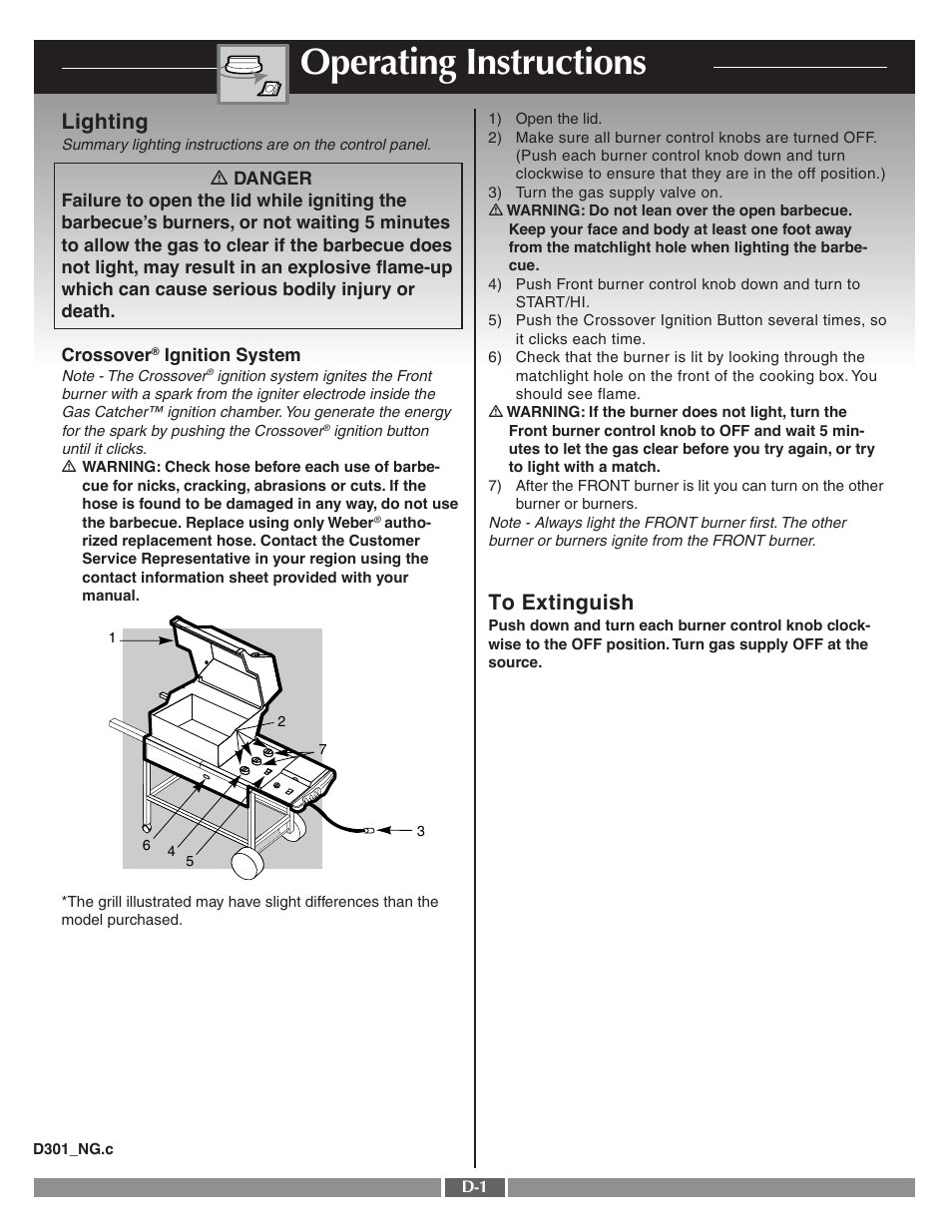 Operating instructions, Lighting | weber 55554 User Manual | Page 23 / 29