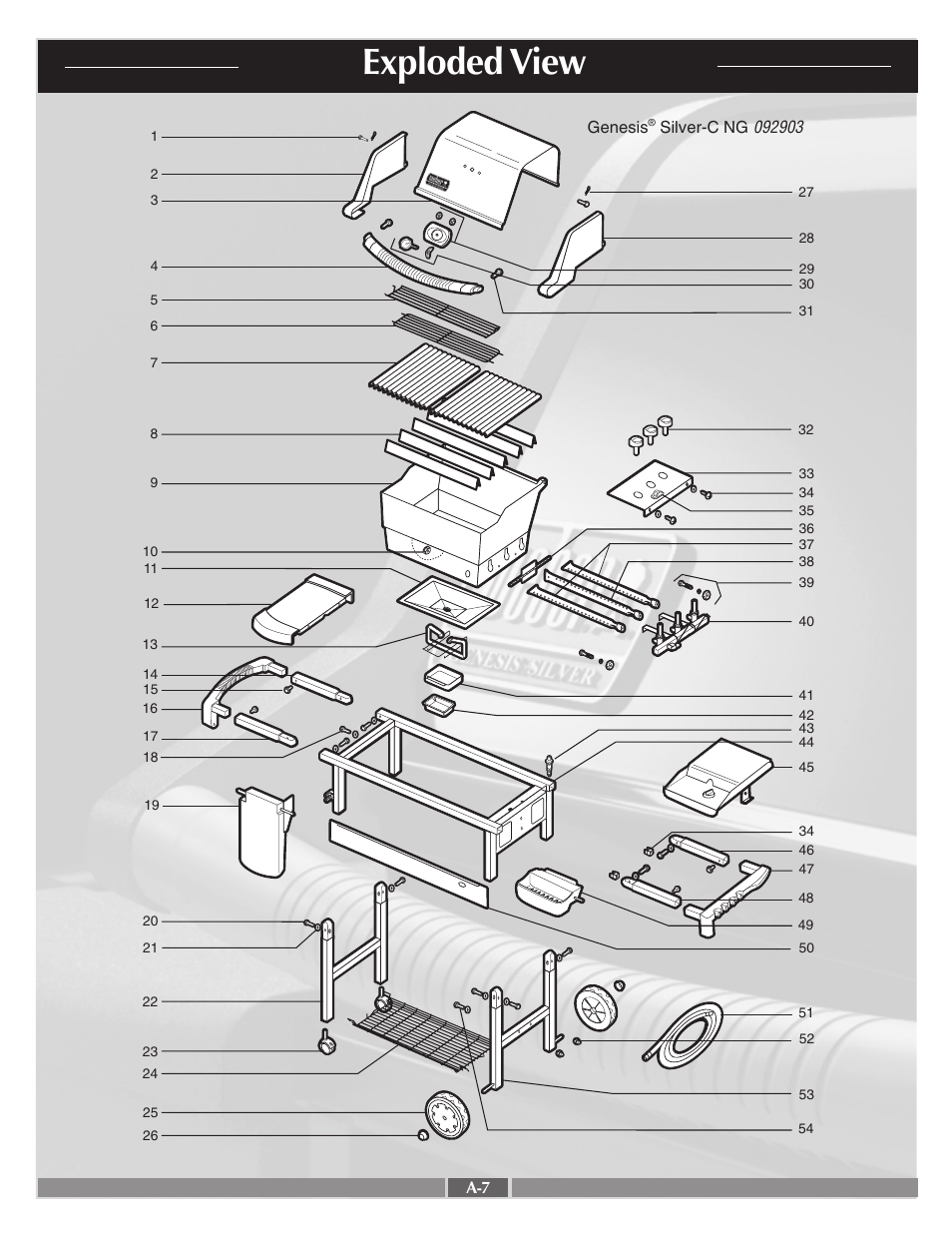 Exploded view | weber 55554 User Manual | Page 7 / 29