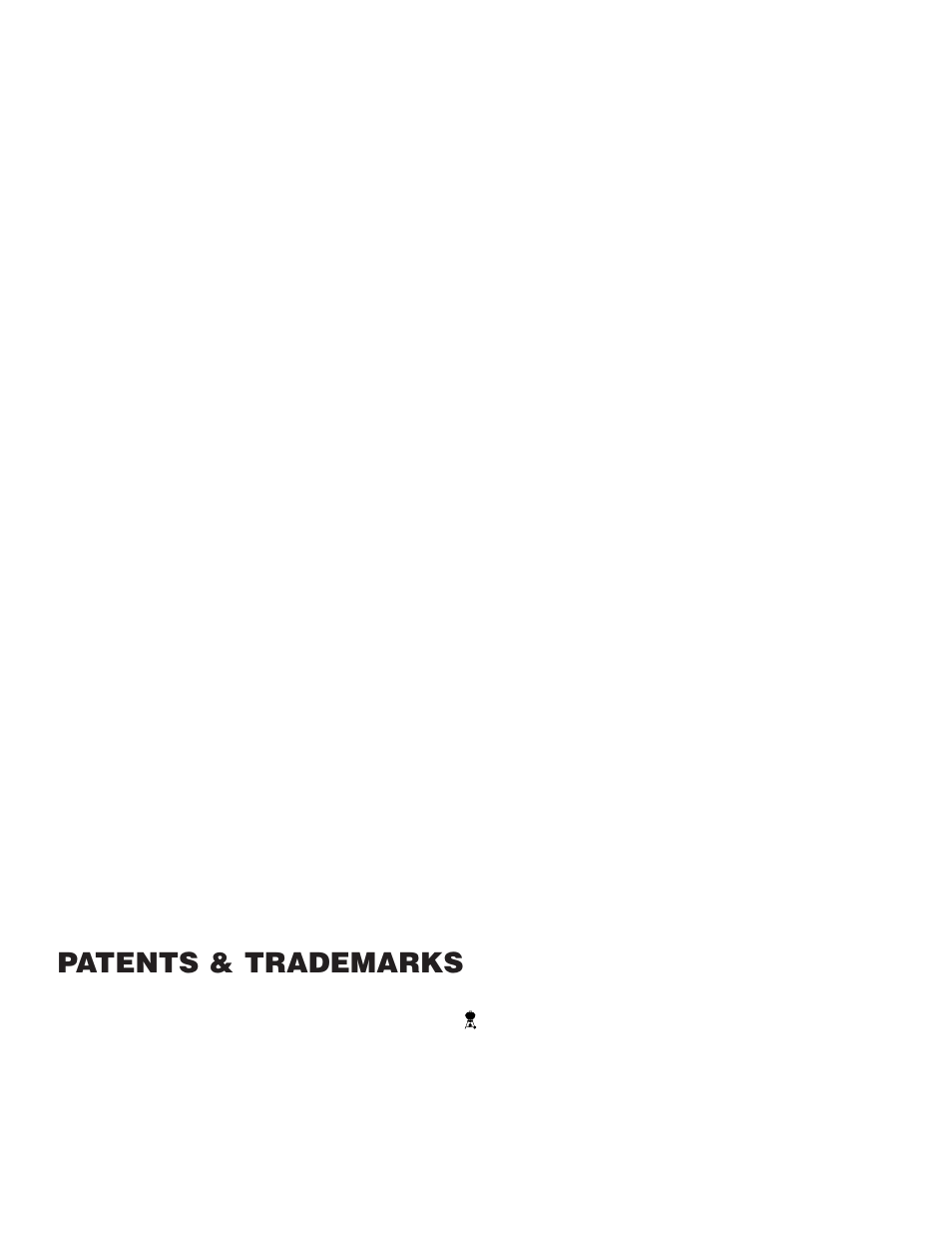 Patents & trademarks | weber 450 User Manual | Page 16 / 16